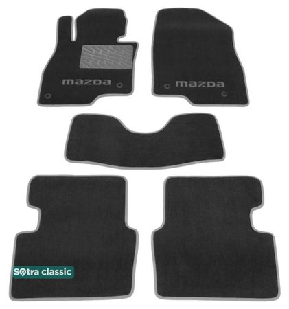 Двошарові килимки Sotra Classic Grey для Mazda 3 (mkIII) 2013-2019 - Фото 1