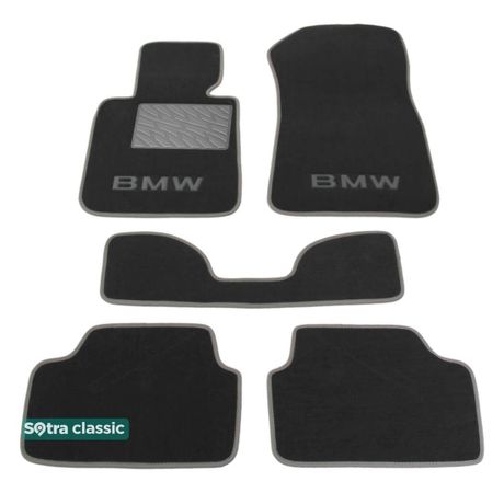 Двошарові килимки Sotra Classic Grey для BMW 1-series (E81; E82; E87; E88) 2004-2011 - Фото 1