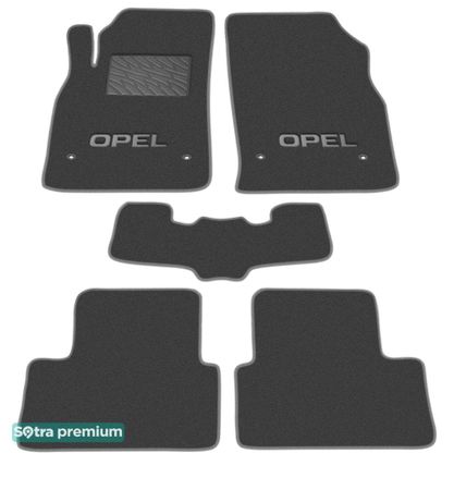 Двошарові килимки Sotra Premium Grey для Opel Astra J (mkIV) 2010-2015 - Фото 1