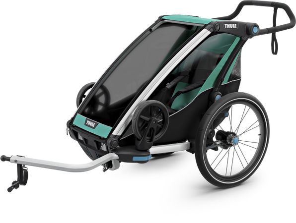 Дитяча коляска Thule Chariot Lite 1 (Blue Grass-Black) - Фото 1