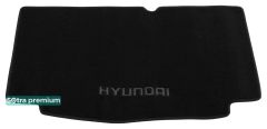 Двухслойные коврики Sotra Premium Black для Hyundai i10 (mkII)(багажник) 2013-2019 - Фото 1