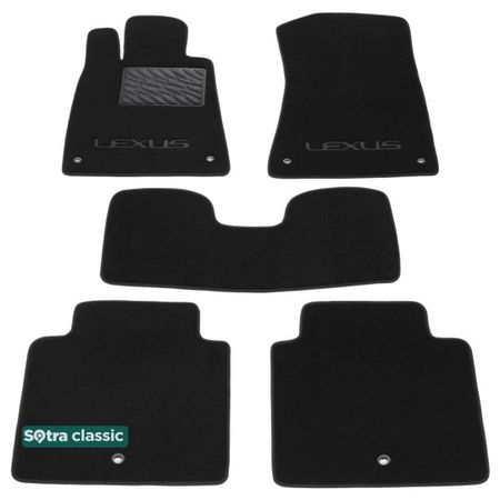 Двухслойные коврики Sotra Classic Black для Lexus GS (mkIII)(задний привод) 2005-2010 - Фото 1
