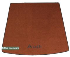 Двошарові килимки Sotra Premium Terracotta для Audi Q7 (mkI)(ширина по кріплення)(багажник) 2006-2014