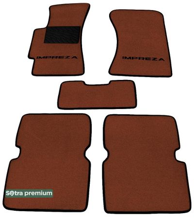 Двухслойные коврики Sotra Premium Terracotta для Subaru Impreza (mkII) 2000-2007 - Фото 1