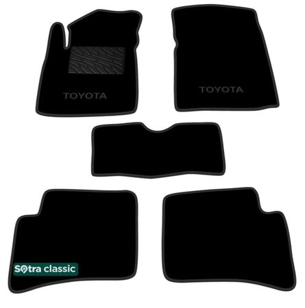 Двошарові килимки Sotra Classic Black для Toyota Yaris (mkI)(5-дв. хетчбек) 1999-2005 - Фото 1