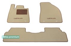 Двухслойные коврики Sotra Premium Beige для Lexus RX (mkIII)(с крючками) 2009-2015