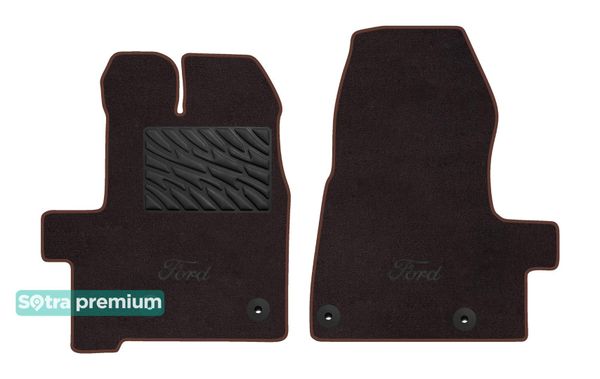 Двошарові килимки Sotra Premium Chocolate для Ford Transit/Tourneo Custom (mkI)(2 місця)(1 ряд) 2012→ МКПП - Фото 1