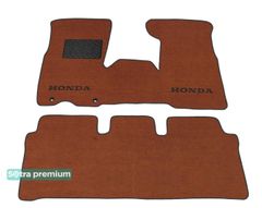 Двухслойные коврики Sotra Premium Terracotta для Honda CR-V (mkII) 2002-2006 с коробкой на руле