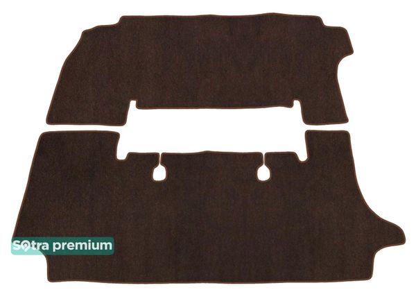 Двошарові килимки Sotra Premium Chocolate для Toyota Previa (mkI)(2-3 ряд) 1990-1999 - Фото 1