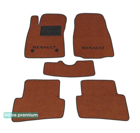 Двошарові килимки Sotra Premium Terracotta для Renault Captur (mkI) 2013-2019 - Фото 1