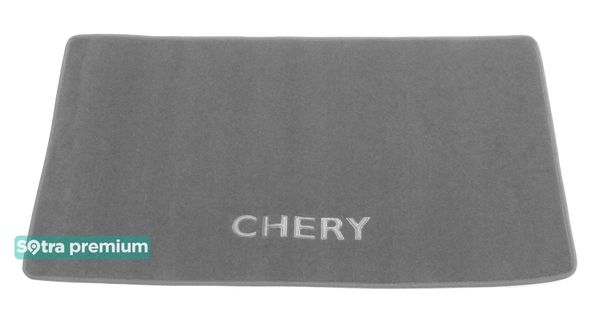 Двошарові килимки Sotra Premium Grey для Chery QQ / S11 (mkI)(багажник) 2003-2015 - Фото 1