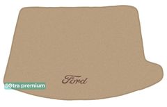 Двухслойные коврики Sotra Premium Beige для Ford Kuga (mkII)(нижний уровень)(багажник) 2012-2020