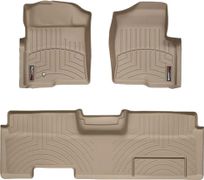 Коврики WeatherTech Beige для Ford F-150 (mkXII)(extended cab)(no 4x4 shifter)(with not full console or no console)(1 fixing hook) 2009-2010 - Фото 1