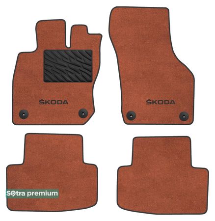 Двошарові килимки Sotra Premium Terracotta для Skoda Octavia (mkIV)(гібрид) 2020→ - Фото 1