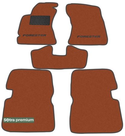 Двошарові килимки Sotra Premium Terracotta для Subaru Forester (mkIII) 2008-2013 - Фото 1