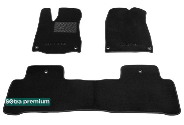 Двошарові килимки Sotra Premium Black для Acura MDX (mkIII)(1-2 ряд) 2014-2020 - Фото 1