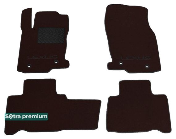 Двошарові килимки Sotra Premium Chocolate для Lexus NX (mkI) 2014-2021 - Фото 1