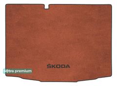 Двошарові килимки Sotra Premium Terracotta для Skoda Fabia (mkIII)(хетчбек)(нижній рівень)(багажник) 2014-2021