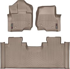 Коврики Weathertech Beige для Ford F-150 (mkXIII)(extended cab)(1 row bucket seats) 2015-2020