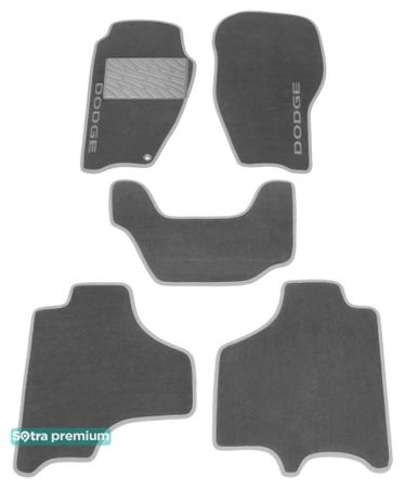Двошарові килимки Sotra Premium Grey для Dodge Nitro (mkI) 2007-2012 - Фото 1