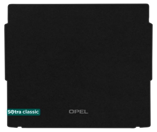 Двошарові килимки Sotra Classic Black для Opel Grandland (mkI)(верхній рівень)(багажник) 2017→ - Фото 1
