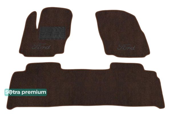 Двошарові килимки Sotra Premium Chocolate для Ford S-Max (mkI) 2006-2015 - Фото 1