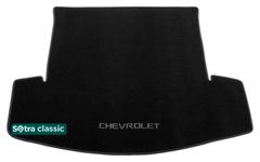 Двухслойные коврики Sotra Classic Black для Chevrolet Captiva (mkI)(сложенный 3 ряд)(багажник) 2010-2018