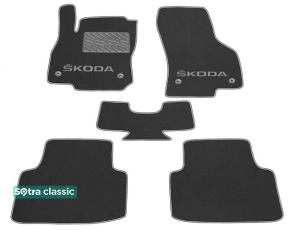 Двошарові килимки Sotra Classic Grey для Skoda Octavia (mkIV) 2020→ - Фото 1