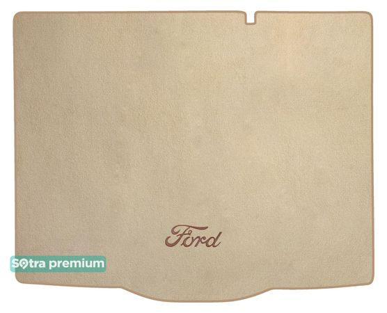 Двошарові килимки Sotra Premium Beige для Ford Focus (mkIV)(хетчбек)(нижній)(з докаткою)(багажник) 2018→ - Фото 1