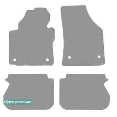 Двошарові килимки Sotra Premium Grey для Volkswagen Caddy (mkIII)(1-2 ряд) 2003-2020