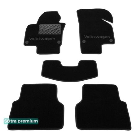 Двошарові килимки Sotra Premium Black для Volkswagen Tiguan (mkI) 2007-2015 - Фото 1