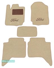 Двошарові килимки Sotra Premium Beige для Ford Ranger (mkIII) 2011-2022