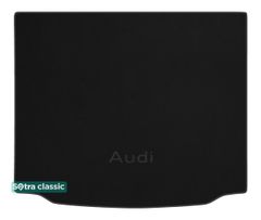 Двухслойные коврики Sotra Classic Black для Audi Q3 (mkII)(с двухуровневым полом)(верхнее положение)(багажник) 2018→