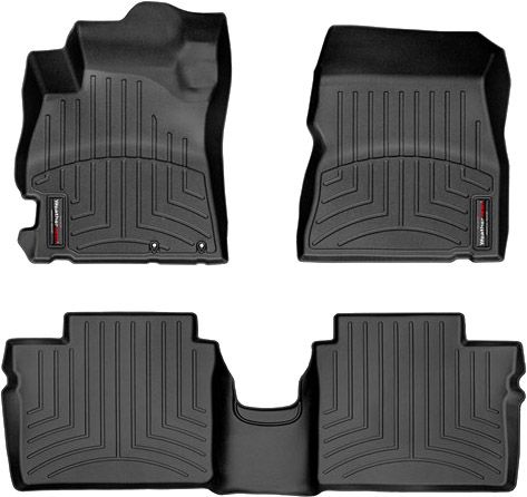 Коврики Weathertech Black для Nissan Note (E12) / Sunny (N17)(trunk lever on driver floor side)(small centre console) 2012-2020 - Фото 1