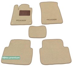 Двошарові килимки Sotra Premium Beige для Peugeot 407 (mkI) 2003-2010