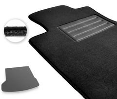 Двошарові килимки Optimal для Jaguar F-Pace (mkI)(без сетки в левой нише)(багажник) 2016→
