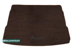 Двухслойные коврики Sotra Premium Chocolate для Audi Q5/SQ5 (mkII)(с сеткой в левой нише)(верхний)(багажник) 2017→