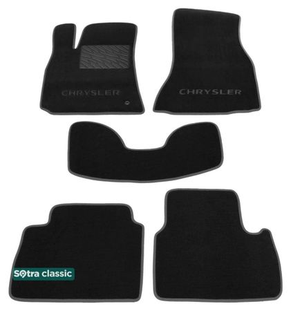 Двошарові килимки Sotra Classic Black для Chrysler 300C (mkI) 2004-2010 - Фото 1