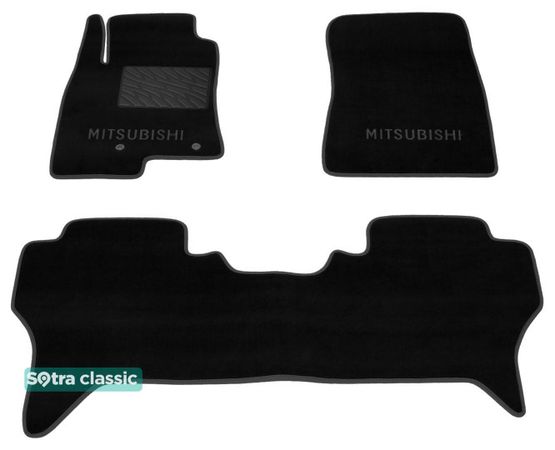 Двухслойные коврики Sotra Classic Black для Mitsubishi Pajero (mkIV)(5-дв.) 2006-2021 - Фото 1