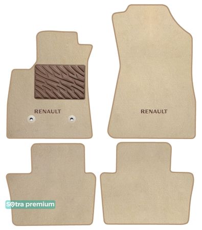 Двошарові килимки Sotra Premium Beige для Renault Austral (mkI)(гібрид) 2022→ АКПП - Фото 1