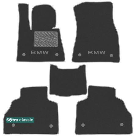 Двошарові килимки Sotra Classic Grey для BMW X7 (G07)(1-2 ряд) 2018→ - Фото 1