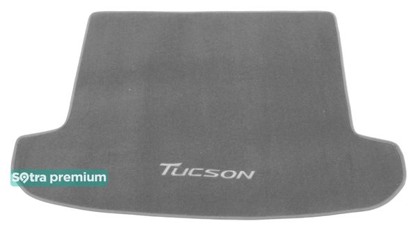 Двошарові килимки Sotra Premium Grey для Hyundai Tucson (mkIII)(багажник) 2015-2020 - Фото 1