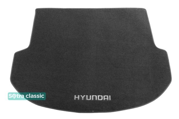 Двошарові килимки Sotra Classic Grey для Hyundai Santa Fe (mkIII)(2 ряди)(багажник) 2013-2018 - Фото 1