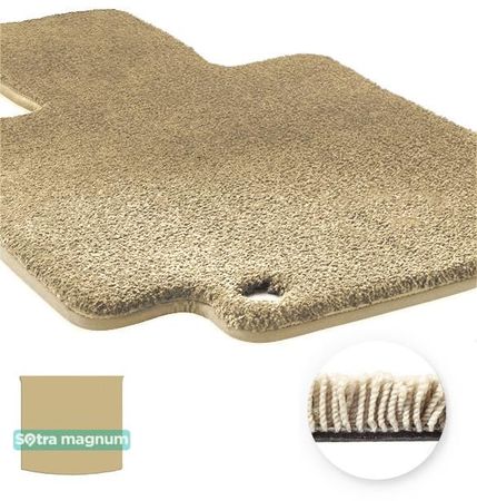 Двошарові килимки Sotra Magnum Beige для Skoda Kodiaq (mkI)(5 місць)(із запаскою)(верхній)(багажник) 2016→ - Фото 1