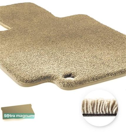 Двошарові килимки Sotra Magnum Beige для Citroen C1 (mkI-mkII)(багажник) 2005-2022 - Фото 1