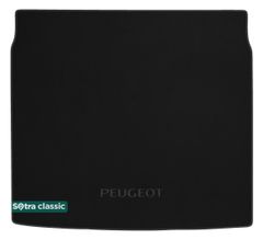 Двухслойные коврики Sotra Classic Black для Peugeot 508 (mkI)(универсал)(багажник) 2010-2018