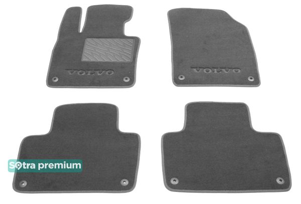 Двухслойные коврики Sotra Premium Grey для Volvo XC90 (mkII)(1-2 ряд) 2015-2022 - Фото 1