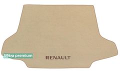 Двухслойные коврики Sotra Premium Beige для Renault Koleos (mkI)(багажник) 2007-2016
