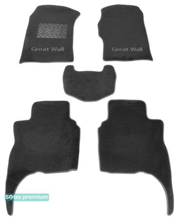 Двошарові килимки Sotra Premium Grey для Great Wall Pegasus (mkI) 2004-2012 - Фото 1