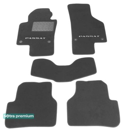 Двошарові килимки Sotra Premium Grey для Volkswagen Passat (mkVIII)(B7) 2010-2014 / CC (A6-A7) 2008-2017 - Фото 1